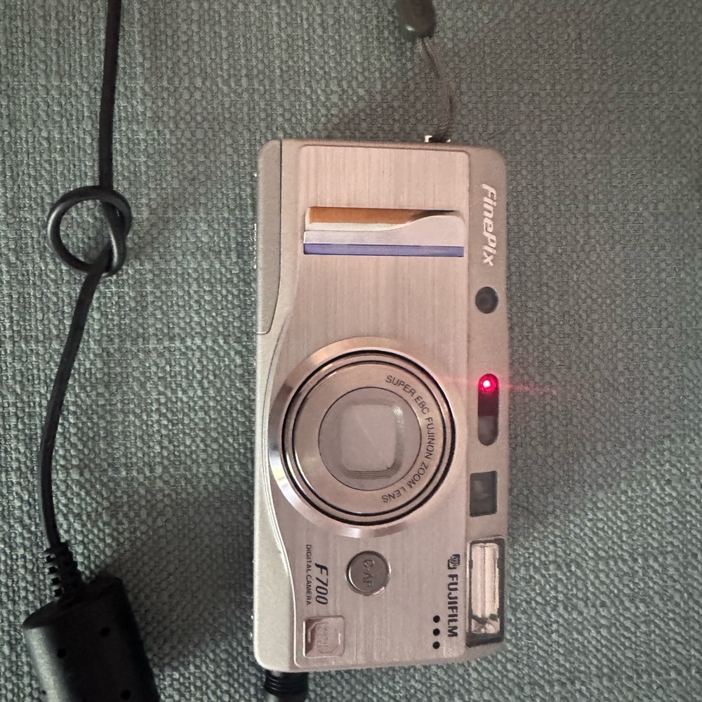 Fujifilm Silver Compact Point-and-Shoot Digital Camera - no box, case included.